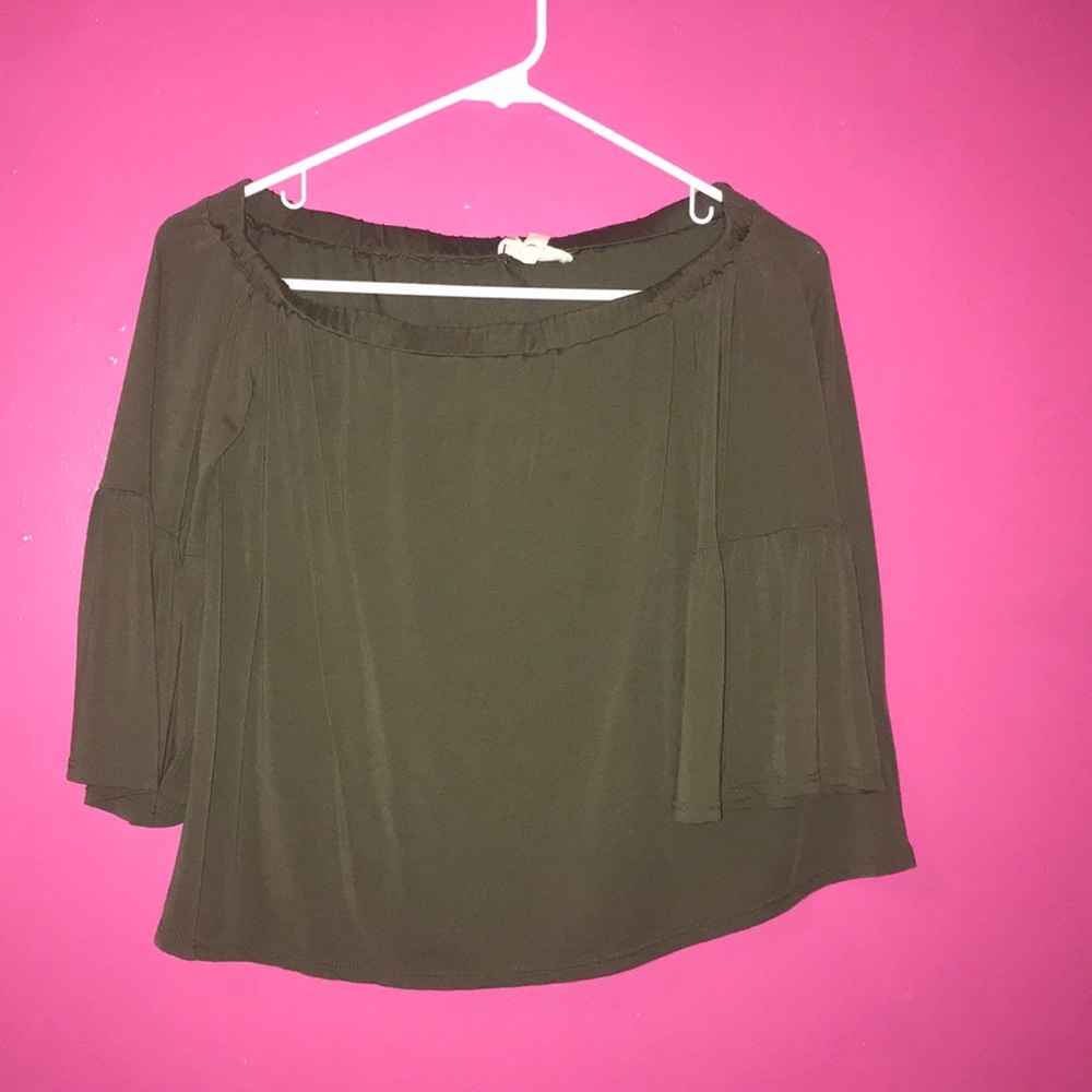 off the shoulder bell sleeve top
